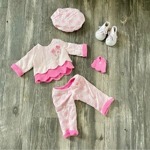 American Girl Bitty Baby Playful Hearts Pink set